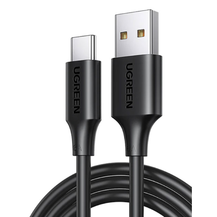 Cable de carga USB-C de 100 W - 1 metro - Cable de datos del cargador tipo C de 6 A Negro