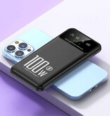 WST 50.000-mAh-Powerbank mit 3 Ladeanschlüssen – LED-Anzeige und integrierter Taschenlampe – 100-W-Akkuladegerät Schwarz