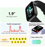 COLMI P71 Smartwatch - Silicone Strap - Fitness Sport Activity Tracker Watch Black