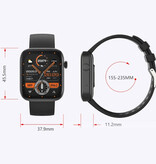 COLMI Montre connectée P71 - Bracelet en silicone - Montre de suivi d'activité sportive fitness noire