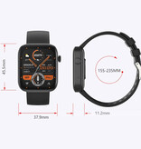 COLMI Reloj inteligente P71 - Correa de silicona - Reloj rastreador de actividad deportiva Fitness negro