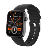 COLMI Montre connectée P71 - Bracelet en silicone - Montre de suivi d'activité sportive fitness noire