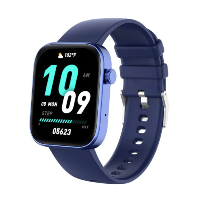 Montre connectée P71 - Bracelet en silicone - Montre tracker d'activité sportive fitness bleu