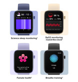 COLMI Smartwatch P71 – Pasek silikonowy – Zegarek z monitorem aktywności sportowej i fitness, fioletowy