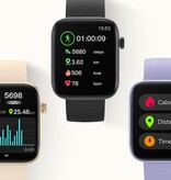 COLMI Smartwatch P71 – pasek silikonowy – zegarek z monitorem aktywności sportowej, złoty
