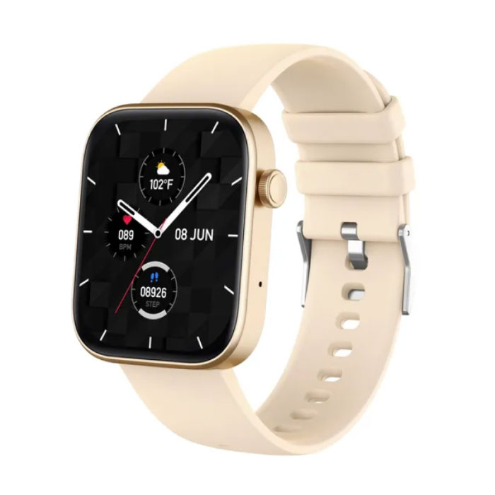 P71 Smartwatch - Silicone Strap - Fitness Sport Activity Tracker Watch Gold