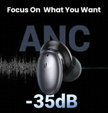 UGREEN Bezprzewodowe słuchawki HiTune X6 - sterowanie dotykowe TWS Bluetooth 5.1 Słuchawki douszne srebrne