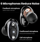 UGREEN Bezprzewodowe słuchawki HiTune X6 - sterowanie dotykowe TWS Bluetooth 5.1 Słuchawki douszne srebrne