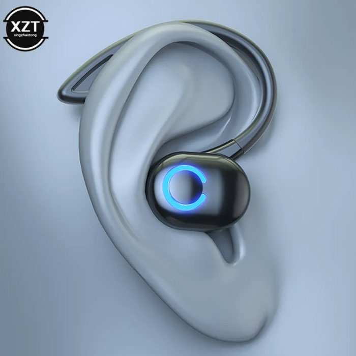 XZT Wireless Headset with Earhook - Business Sports Handsfree Earbud Bluetooth 5.0 Black