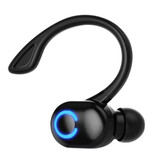 XZT Auricolare wireless con gancio per l'orecchio - Auricolare vivavoce per sport aziendali Bluetooth 5.0 Nero
