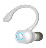 XZT Auricolare wireless con gancio per l'orecchio - Auricolare vivavoce per sport aziendali Bluetooth 5.0 Bianco