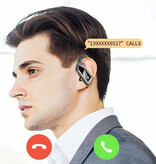 Stuff Certified® Auricolari wireless Q8 con gancio per l'orecchio - Auricolare Bluetooth 5.0 nero