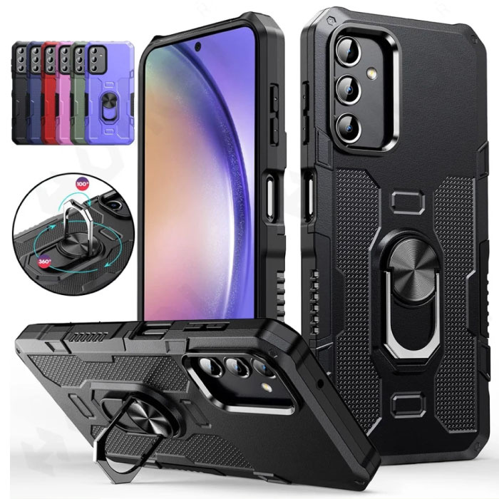 Huikai Samsung Galaxy S20 FE Hoesje + Kickstand Magneet - Shockproof Cover met Popgrip Roze