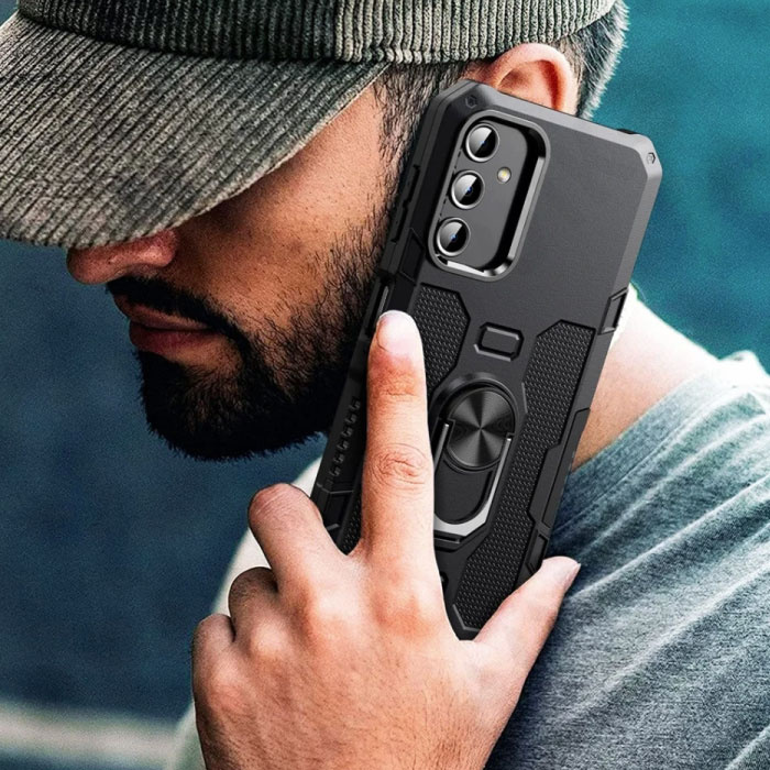 Huikai Samsung Galaxy S20 FE Hoesje + Kickstand Magneet - Shockproof Cover met Popgrip Roze