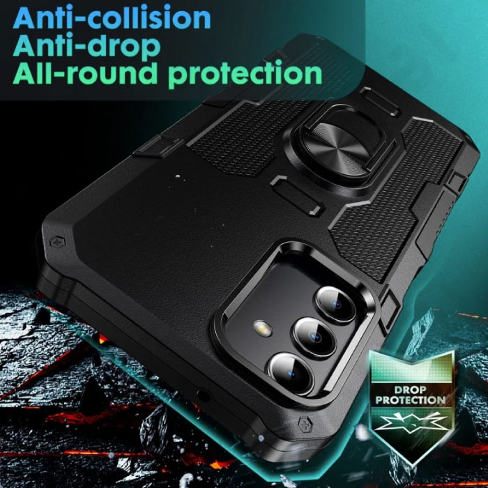 Huikai Samsung Galaxy S20 FE Hoesje + Kickstand Magneet - Shockproof Cover met Popgrip Roze