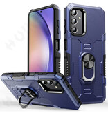 Huikai Samsung Galaxy A33 (5G) Case + Kickstand Magnet - Shockproof Cover with Popgrip Blue