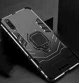 Keysion Funda Samsung Galaxy A40s con Soporte e Imán - Funda Antigolpes Negra