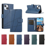 Stuff Certified® iPhone XS Flip Case Wallet - Wallet Cover Leather Case - Blue