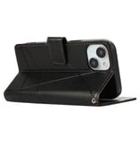Stuff Certified® Custodia Flip Case Wallet per iPhone 13 Pro - Custodia a portafoglio in pelle - Verde