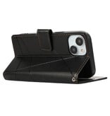 Stuff Certified® Funda con tapa para iPhone 13 Pro Max - Funda de cuero tipo billetera - Marrón