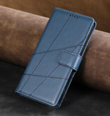 Stuff Certified® Flip Case Wallet per iPhone 8 - Custodia in pelle con copertina a portafoglio - Blu