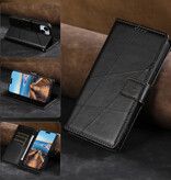 Stuff Certified® Funda tipo billetera con tapa para iPhone 6S Plus - Funda de cuero tipo billetera - Negro