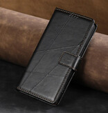 Stuff Certified® Étui portefeuille à rabat pour iPhone 8 - Étui portefeuille en cuir - Noir