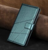 Stuff Certified® Samsung Galaxy M34 (5G) Flip Case Wallet – Wallet Cover Ledertasche – Grün