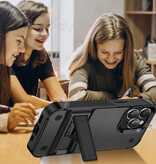 Huikai Funda Armor para iPhone 13 Pro con Pata de Cabra - Funda Antigolpes - Púrpura