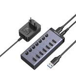 UGREEN 7 in 1 USB-C Hub - Compatible with Macbook Pro / Air - USB 3.0 Data Transfer Splitter Blue