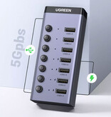 UGREEN 7-in-1-USB-C-Hub – kompatibel mit MacBook Pro/Air – USB 3.0-Datenübertragungssplitter blau