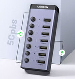 UGREEN Hub USB-C 7 en 1 - Compatible avec Macbook Pro / Air - Répartiteur de transfert de données USB 3.0 Bleu