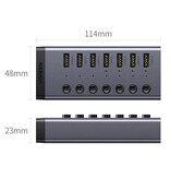 UGREEN 7 in 1 USB-C Hub - Compatibel met Macbook Pro / Air - USB 3.0 Data Overdracht Splitter Blauw