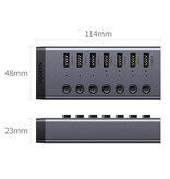 UGREEN Hub USB-C 7 en 1 - Compatible con Macbook Pro / Air - Divisor de transferencia de datos USB 3.0 Azul