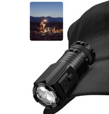 ZHIYU Mini LED Flashlight with Magnet and Clip - 2000 Lumen USB Type C Rechargeable SST20 Camping Light Lantern Black
