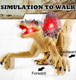 Stuff Certified® Dinosauro RC (Spinosaurus) con telecomando - Robot giocattolo Dino controllabile Giallo