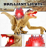 Stuff Certified® Dinosauro RC (Spinosaurus) con telecomando - Robot giocattolo Dino controllabile Giallo
