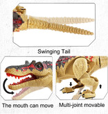 Stuff Certified® Dinosauro RC (Spinosaurus) con telecomando - Robot giocattolo Dino controllabile Giallo