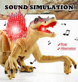 Stuff Certified® Dinosaure RC (Spinosaurus) avec télécommande - Robot Dino jouet contrôlable jaune