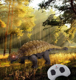 Stuff Certified® Dinosauro RC (Ankylosaurus) con telecomando - Robot giocattolo Dino controllabile