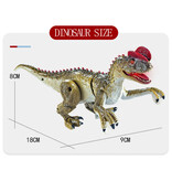 Stuff Certified® Dinosauro RC (T-Rex) con telecomando - Giocattolo controllabile Tyrannosaurus Rex Dino Robot Blu