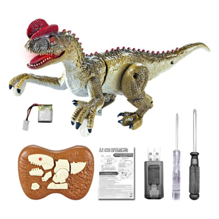 Dinosauro RC (T-Rex) con telecomando - Giocattolo controllabile Tyrannosaurus Rex Dino Robot Blu