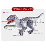 Stuff Certified® Dinosauro RC (T-Rex) con telecomando - Giocattolo controllabile Tyrannosaurus Rex Dino Robot Blu