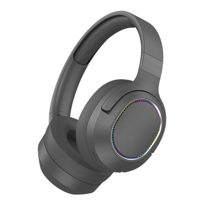 Bezprzewodowe słuchawki RGB z mikrofonem - bezprzewodowy zestaw słuchawkowy Bluetooth 5.0 w kolorze czarnym