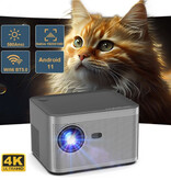 Magcubic Proyector Android 11 - 580 lúmenes ANSI - Beamer Home Media Player gris