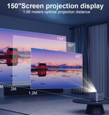 Magcubic Android 11-Projektor – 580 ANSI Lumen – Beamer Home Media Player Grau