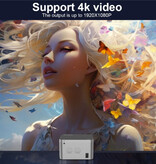 Magcubic Projecteur Android 11 - 580 ANSI Lumen - Beamer Home Media Player Gris