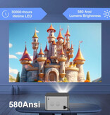 Magcubic Android 11-Projektor – 580 ANSI Lumen – Beamer Home Media Player Grau