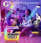COLSUR Caja de sonido RGB y cargador - Despertador Bluetooth 5.0 Lámpara de altavoz inalámbrico Blanco
