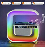 COLSUR RGB Sound Box & Oplader - Alarm Klok Bluetooth 5.0 Draadloze Luidspreker Lamp Wit